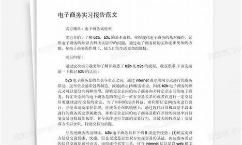 电子商务实习报告_电子商务客服实训总结报告3000